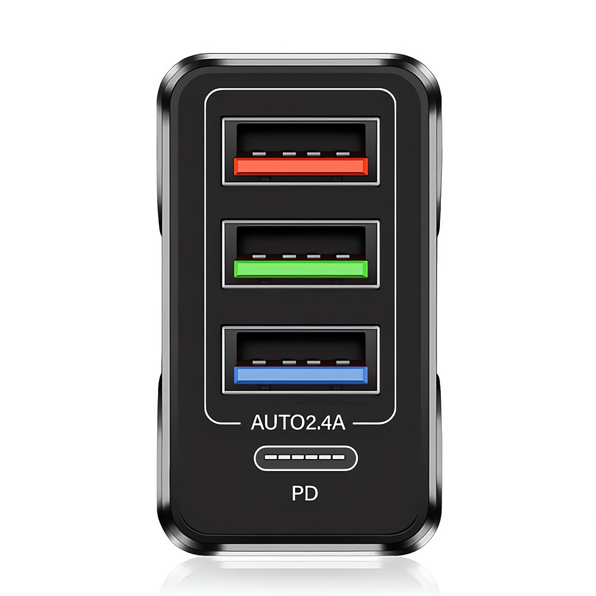 Szybka Ładowarka Sieciowa 3 Porty USB + Port PD USB-C Smart 2.4A