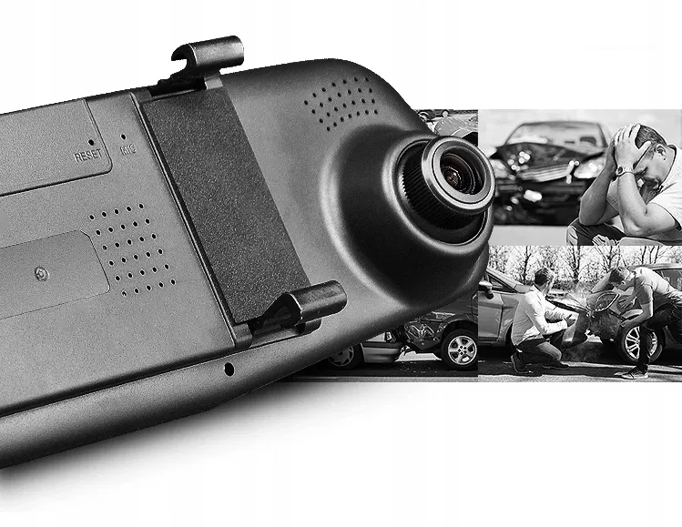 WIDEOREJESTRATOR SAMOCHODOWY W LUSTERKU WSTECZNYM