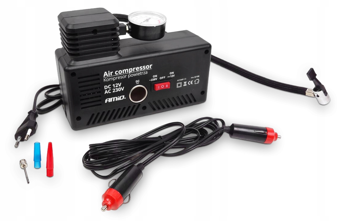 KOMPRESOR SAMOCHODOWY 12V/230V POMPKA DO KÓŁ