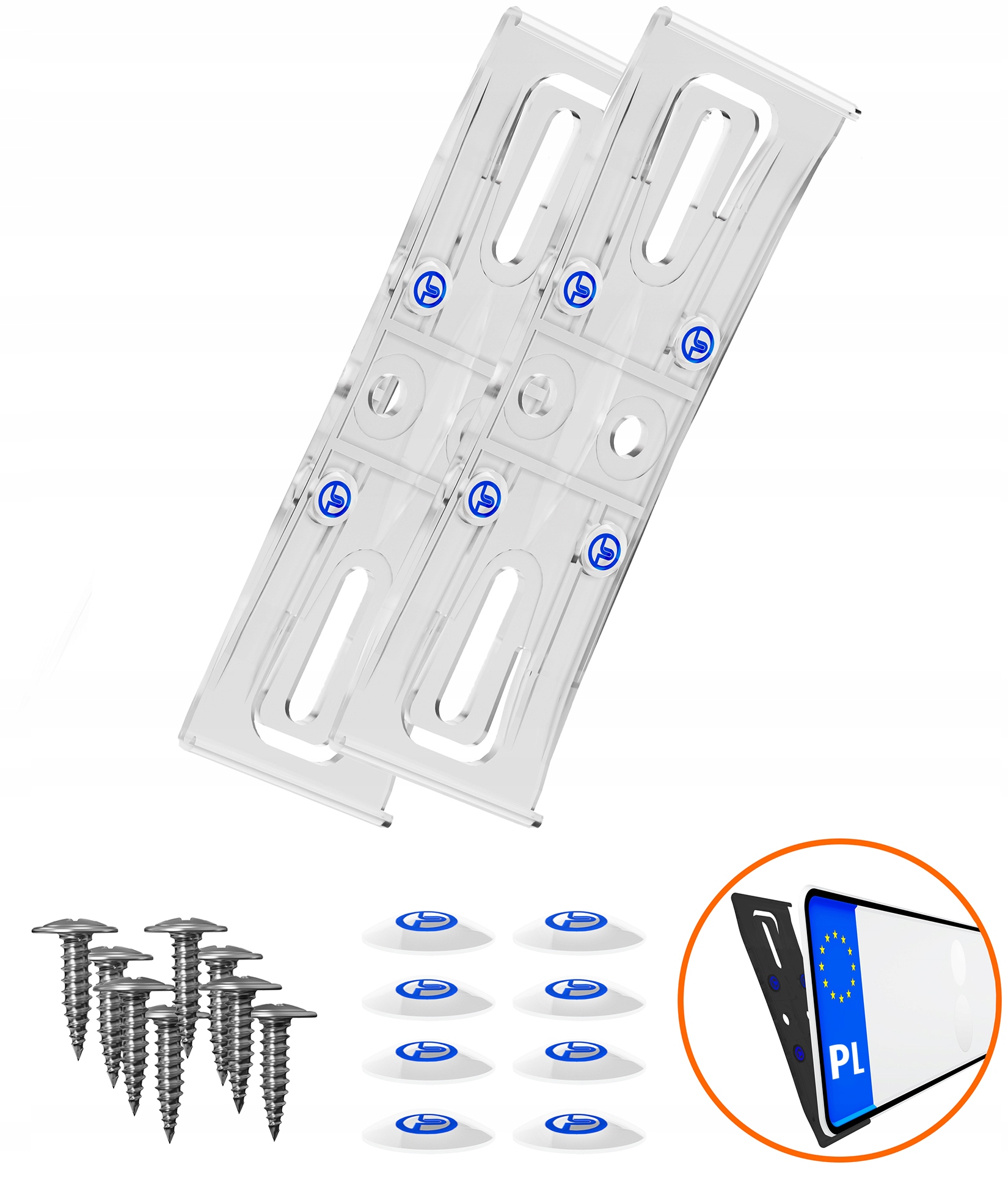 RAMKA POD TABLICĘ REJESTRACYJNĄ BEZBARWNA