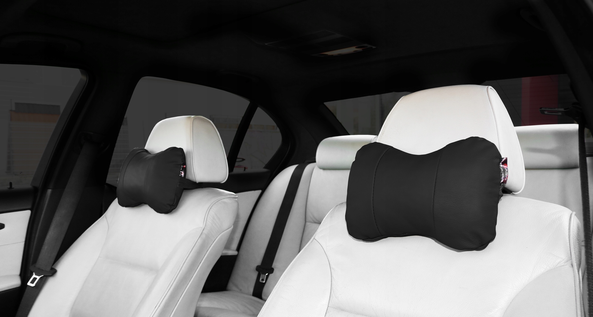 PODUSZKA NA ZAGŁÓWEK DO AUTA POD KARK SKÓRA