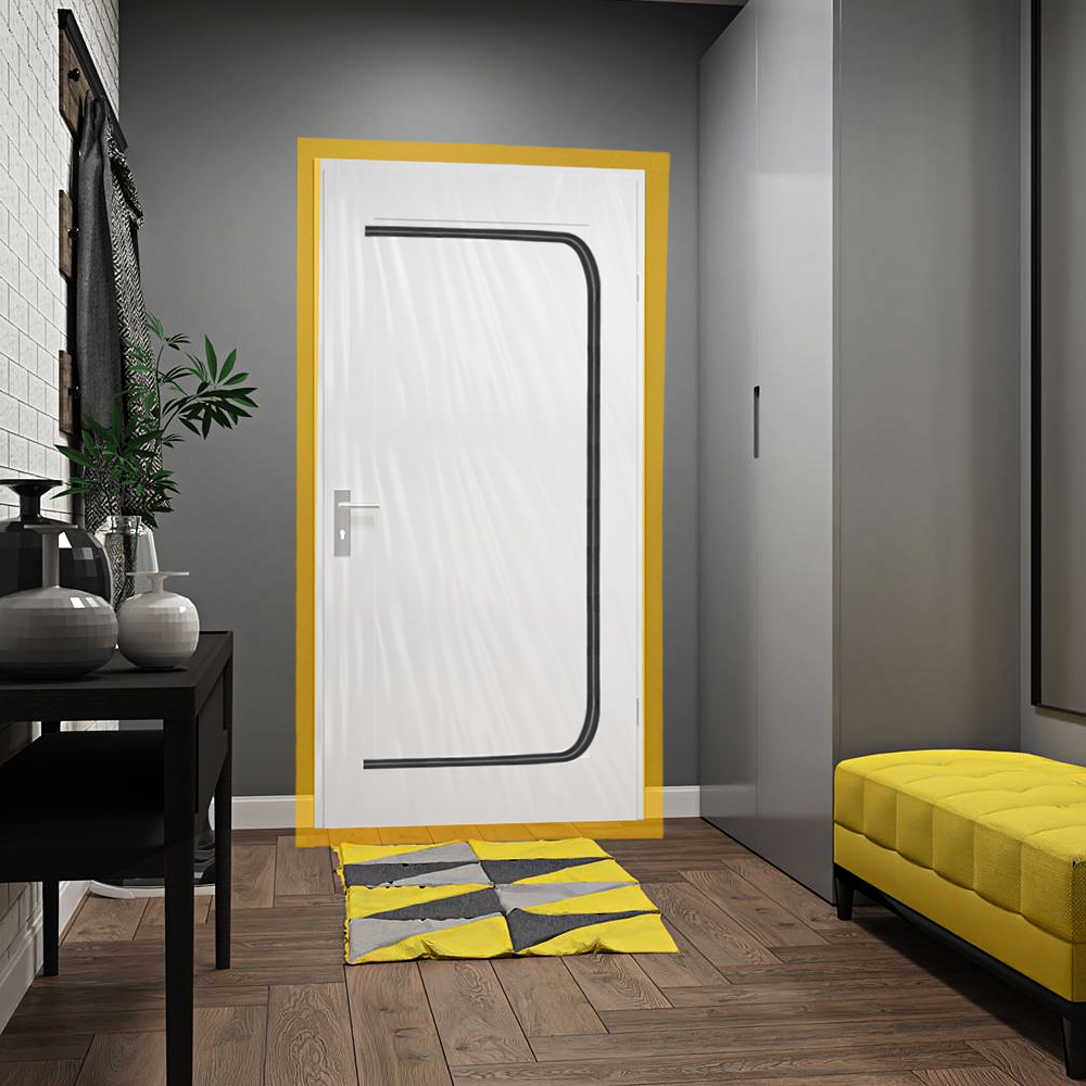 DRZWI REMONTOWE BUDOWLANE KURTYNA PRZECIWPYŁOWA Z ZAMKIEM FOLIA REMONT