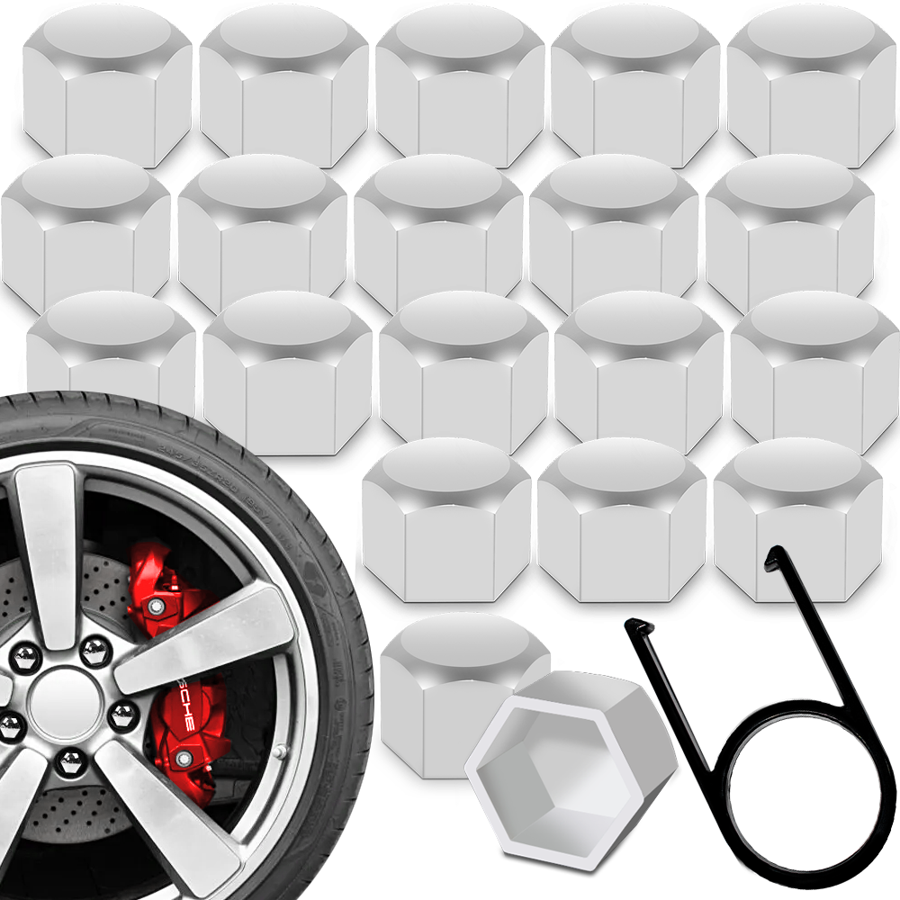 NAKŁADKI NA ŚRUBY CHROM FI 17MM