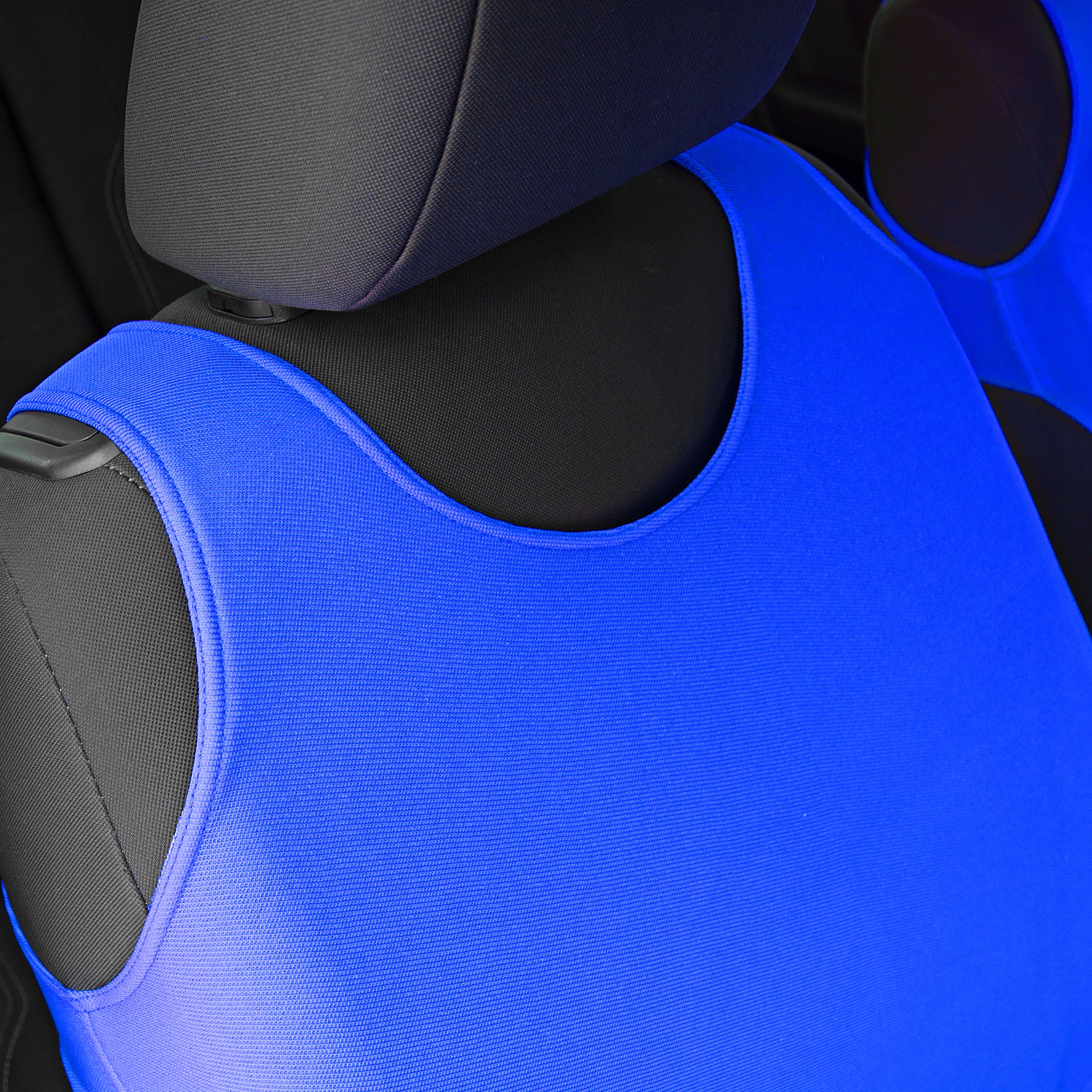 KOSZULKI POKROWCE SAMOCHODOWE TYŁ PRZÓD NIEBIESKIE