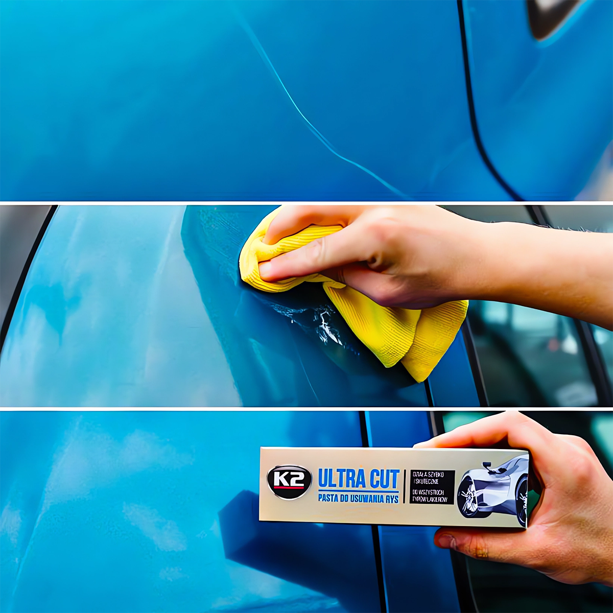 Zestaw Do Polerowania Lakieru i Usuwania Rys Pasta K2 Ultra Cut Aplikator