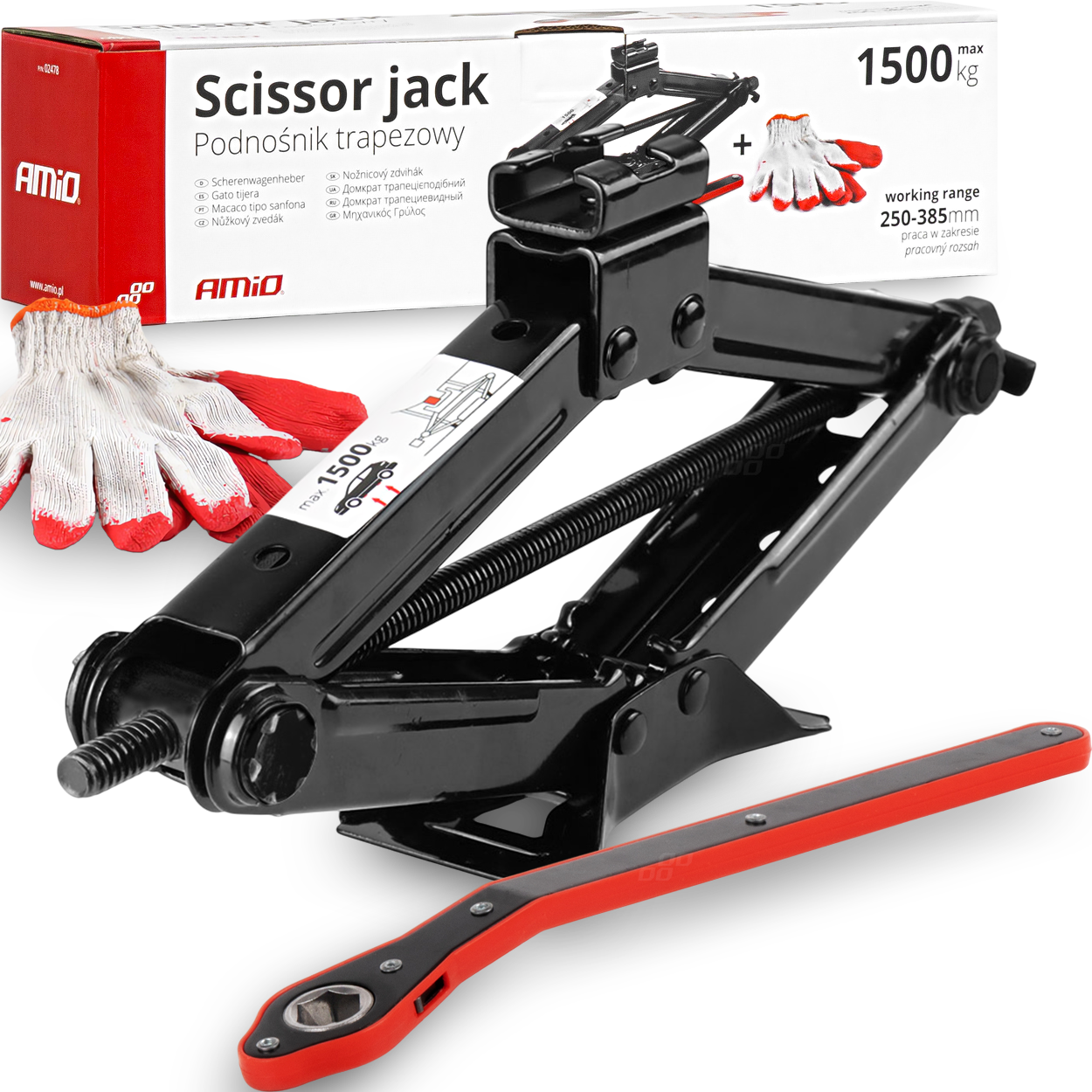 PODNOŚNIK LEWAREK TRAPEZOWY KLUCZ KRZYŻAKOWY DO ZMIANY KÓŁ 17 19 21 TORBA