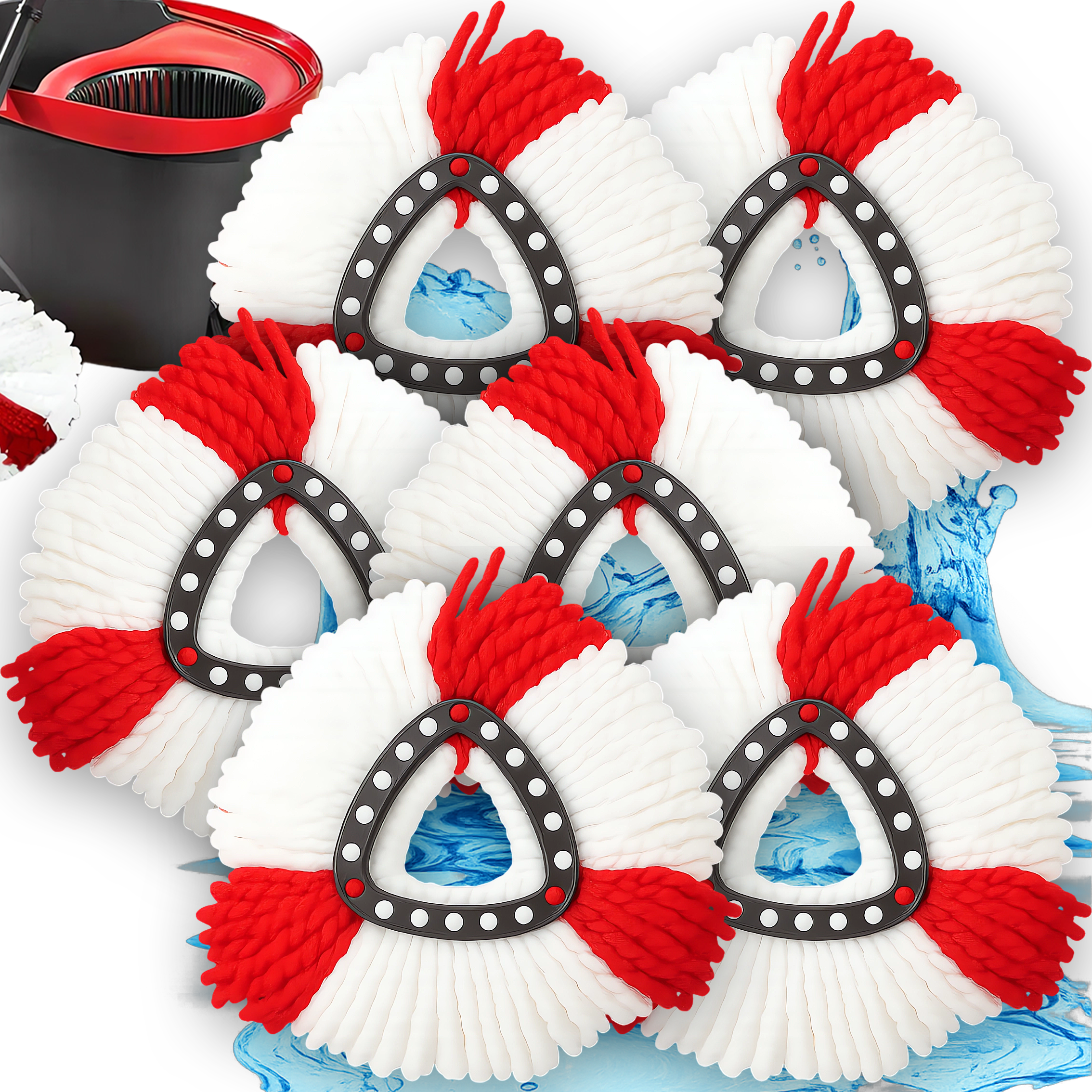 WKŁAD DO MOPA OBROTOWEGO VILEDA TURBO KOŃCÓWKI WKŁADY MEGA CHŁONNE 6 SZTUK