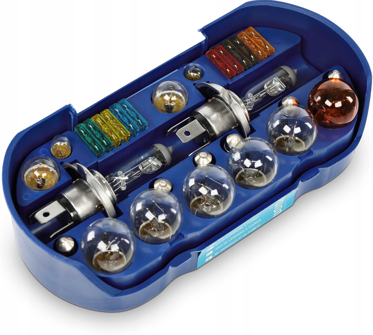 ZESTAW ZASOBNIK KOMPLET ŻARÓWEK ZAPASOWYCH 2x H4 12V + BEZPIECZNIKI 30 ELEM