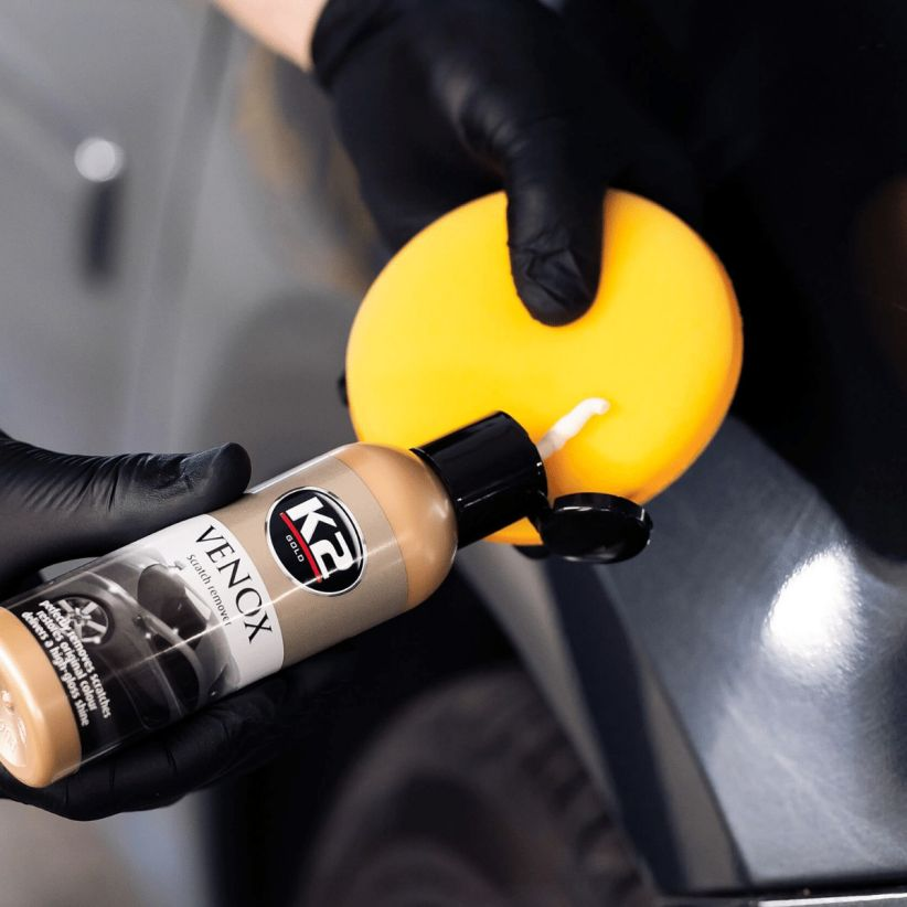 Środek Do Usuwania Rys Z Lakieru Samochodu Płyn Pasta Mleczko Aplikator K2