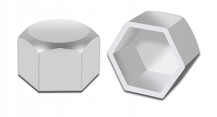 NAKŁADKI NA ŚRUBY CHROM FI 17MM