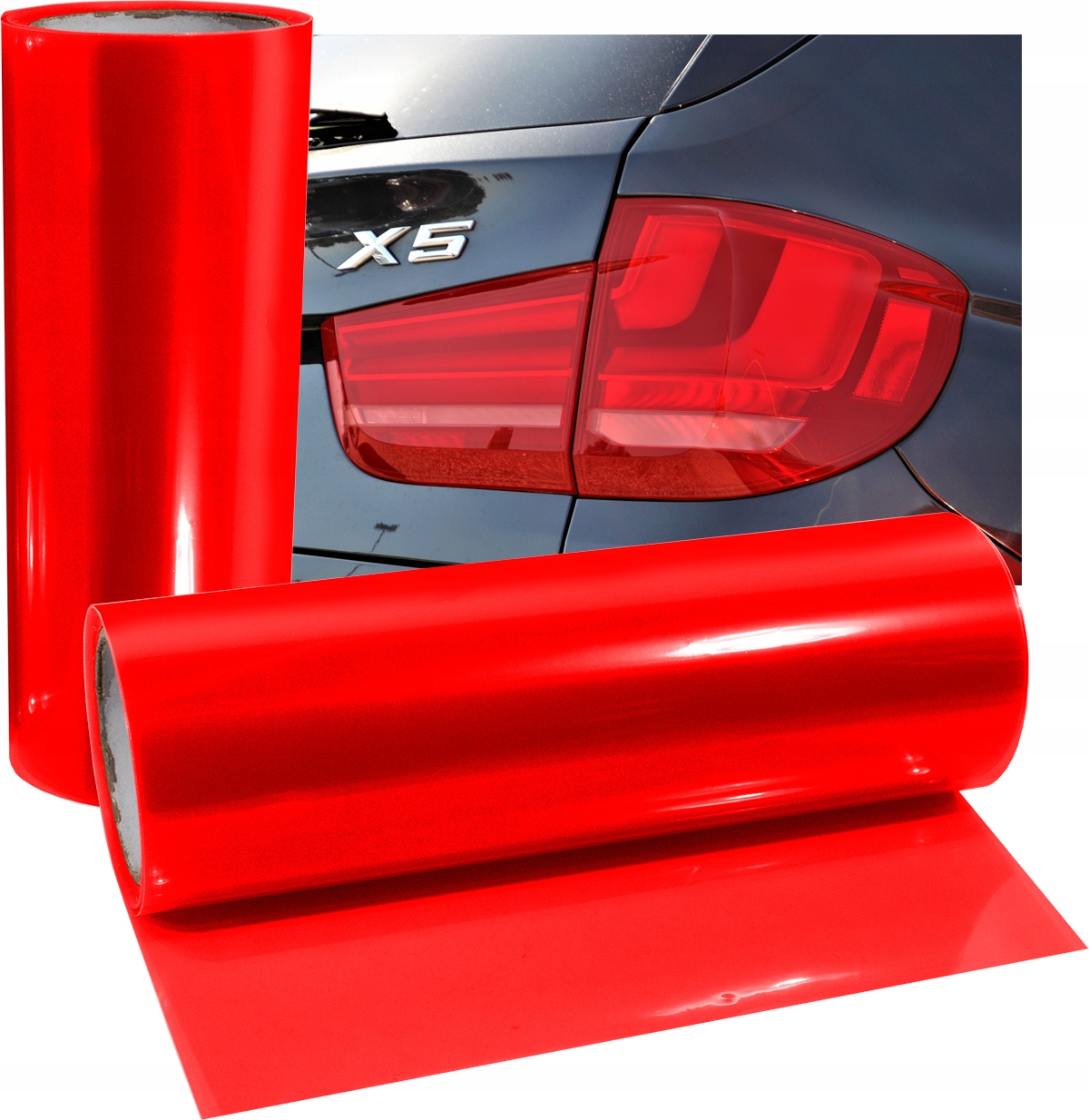 FOLIA DO LAMP 0,3 X 0,5M - CZERWONY POŁYSK