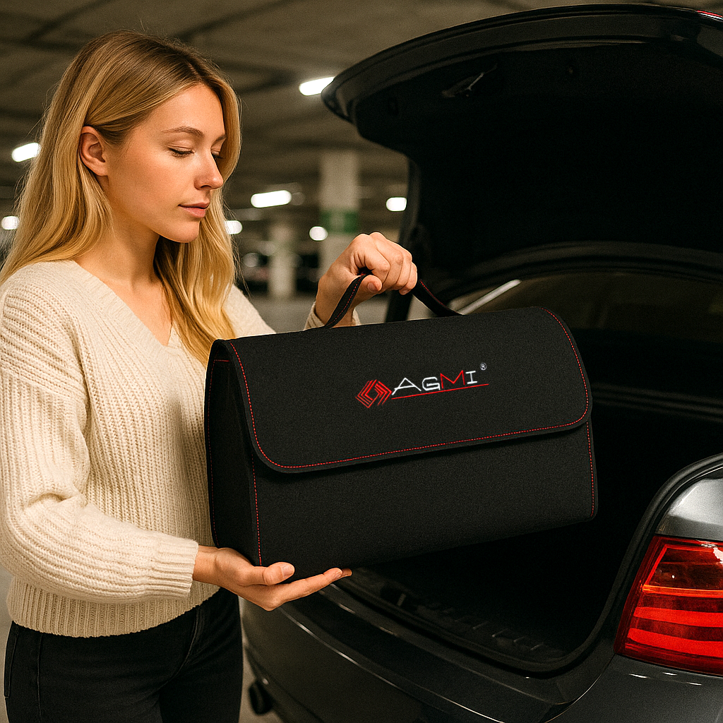 2X TORBA DO BAGAŻNIKA SAMOCHODU KUFER ORGANIZER ETUI RZEPY UCHWYTY FILC