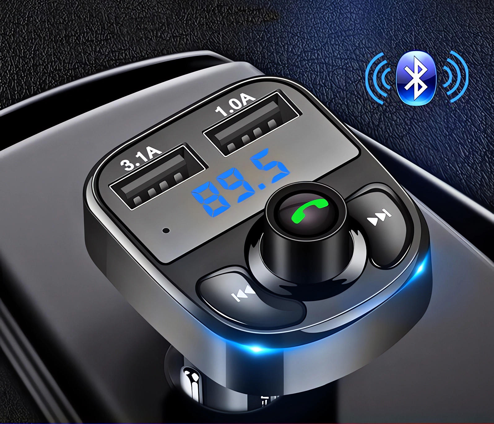 TRANSMITER BLUETOOTH FM MP3 AUDIO BT KABEL USB 3W1 LIGHTNING MICRO USB C