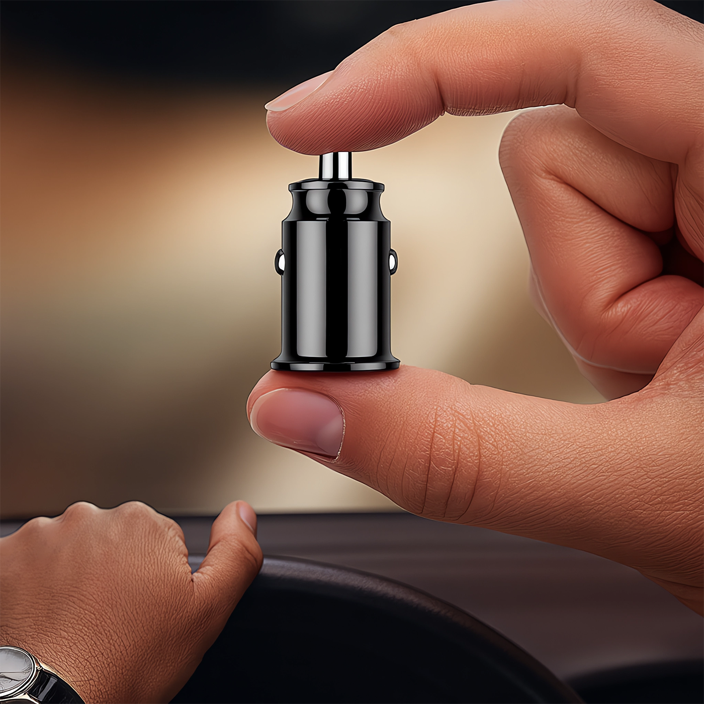 Ładowarka samochodowa mini 2x USB szybkie ładowanie mocna 12-24V DC