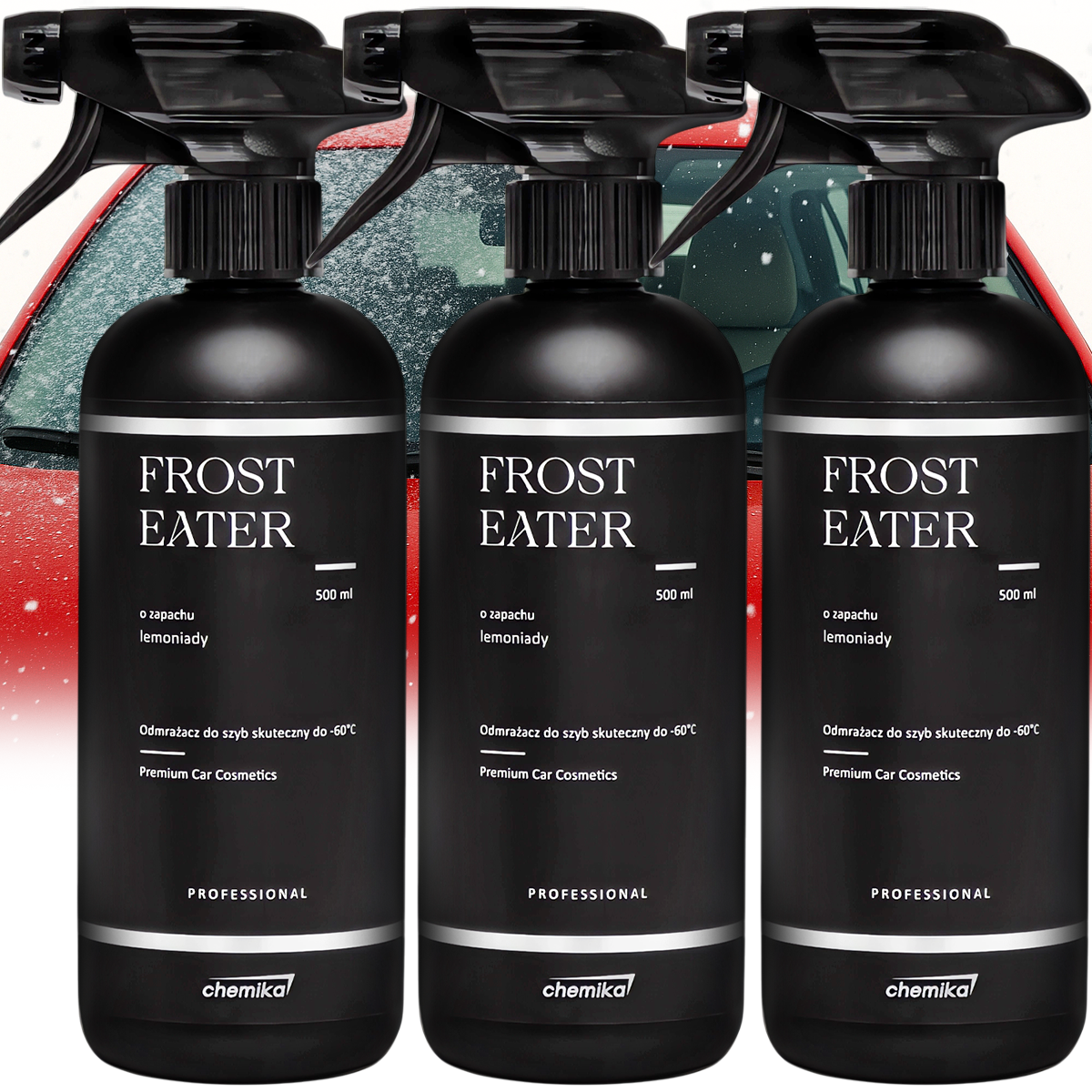 3X CHEMIKA FROST EATER ODMRAŻACZ DO SZYB LODU SZRONU ATOMIZER MOCNY -60°C