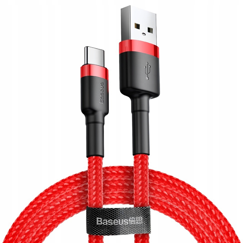 BASEUS MOCNY KABEL USB USB-C TYP-C PRZEWÓD OPLOT QUICK CHARGE 3.0 2A 3M