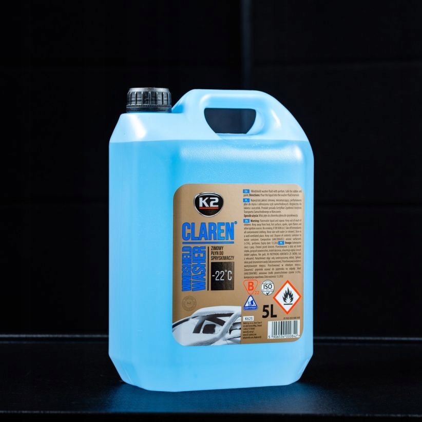 PŁYN DO SPRYSKIWACZY ZIMOWY 5L K2 CLAREN 2x5000ML gotowy do użycia -22C
