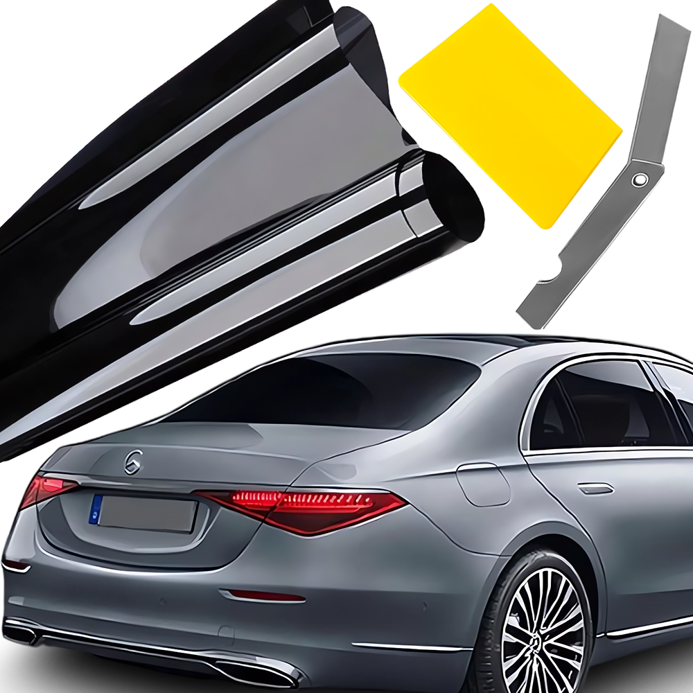 ZESTAW FOLIA DO PRZYCIEMNIANIA SZYB 75% RAKLA KONCENTRAT NOŻYK 300X75CM