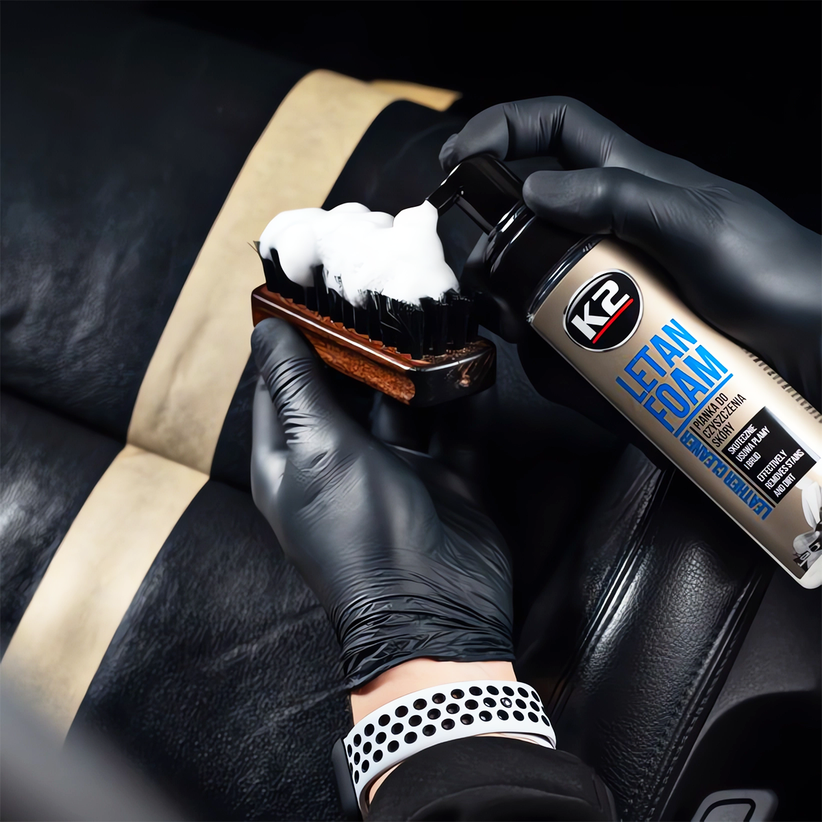 K2 LETAN FOAM 200ml Pianka Do dogłębnego Czyszczenia Mycia Skóry Środek