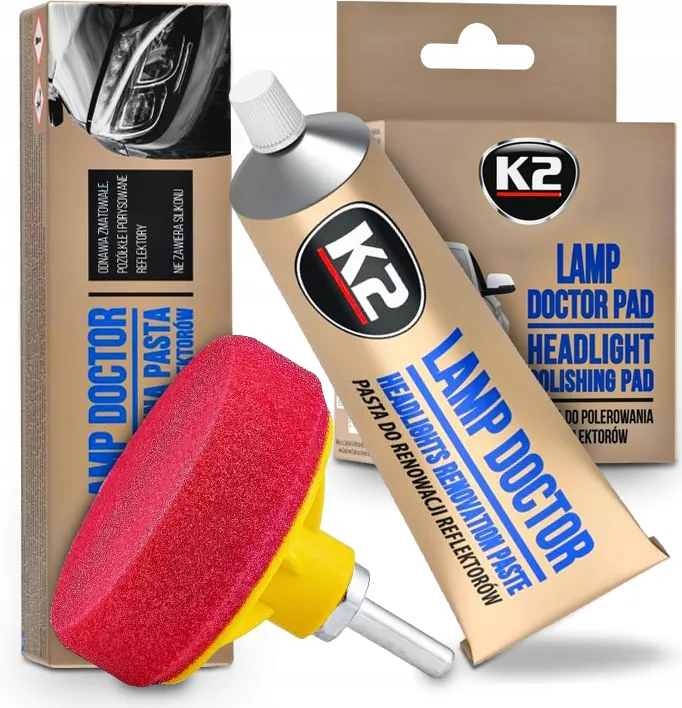 ZESTAW PAD PASTA DO POLEROWANIA LAMP REFLEKTORÓW