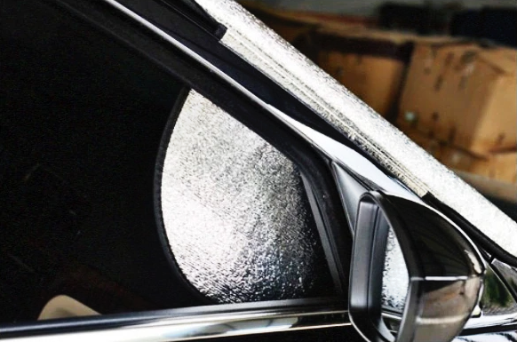 Osłona Mata Na Szybę Alu Antyszronowa 100x250cm + Szczotko Skrobaczka 65cm