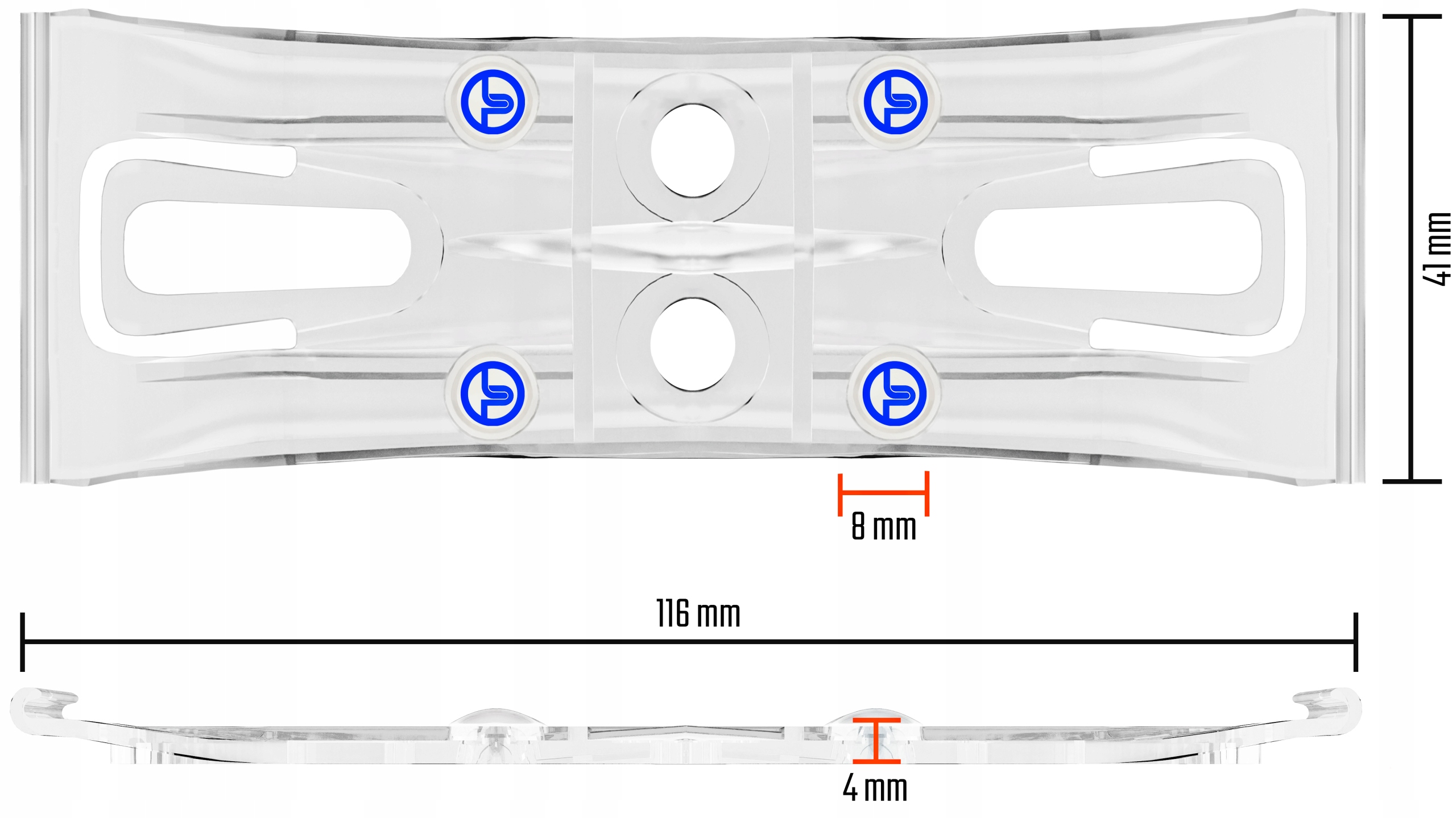 RAMKA POD TABLICĘ REJESTRACYJNĄ BEZBARWNA