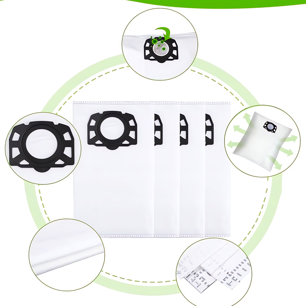 10X WORKI DO ODKURZACZA KARCHER WD4 WD5 WD6 FILTR HEPA PREMIUM MV4 MV5 M6