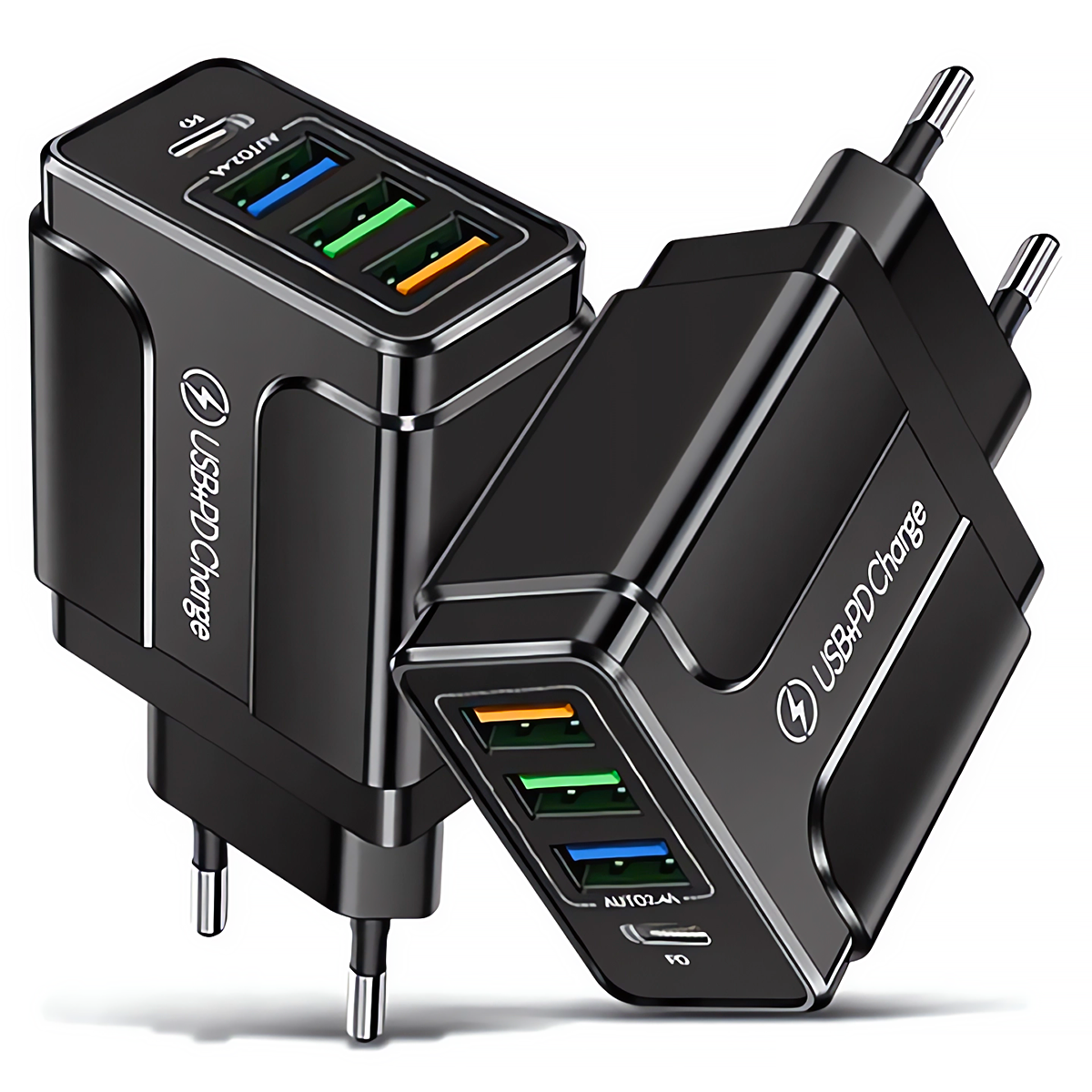 Szybka Ładowarka Sieciowa 3 Porty USB + Port PD USB-C Smart 2.4A