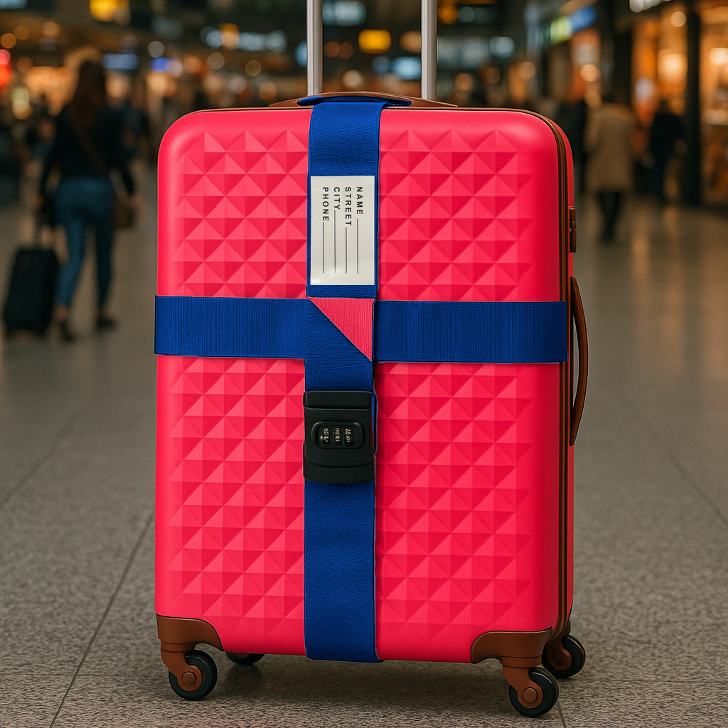 PAS ZABEZPIECZAJĄCY KOD SZYFR DO WALIZKI TORBY BAGAŻU PASEK IDENTYFIKATOR