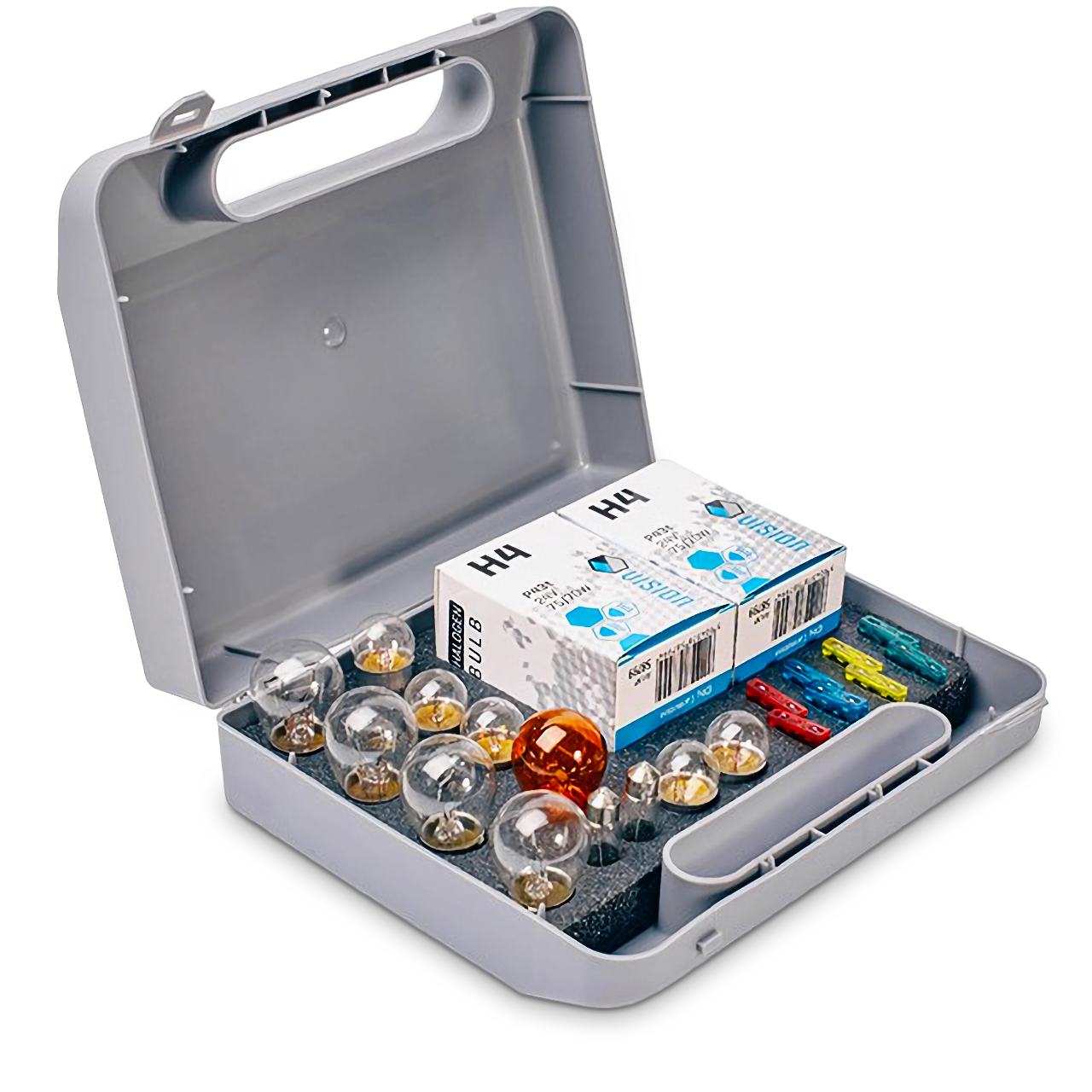 ZASOBNIK ŻARÓWEK VISION 2X H4 24V 75/70W +22 ELEMENTY TIR CIĘŻARÓWKA ŻARÓWK