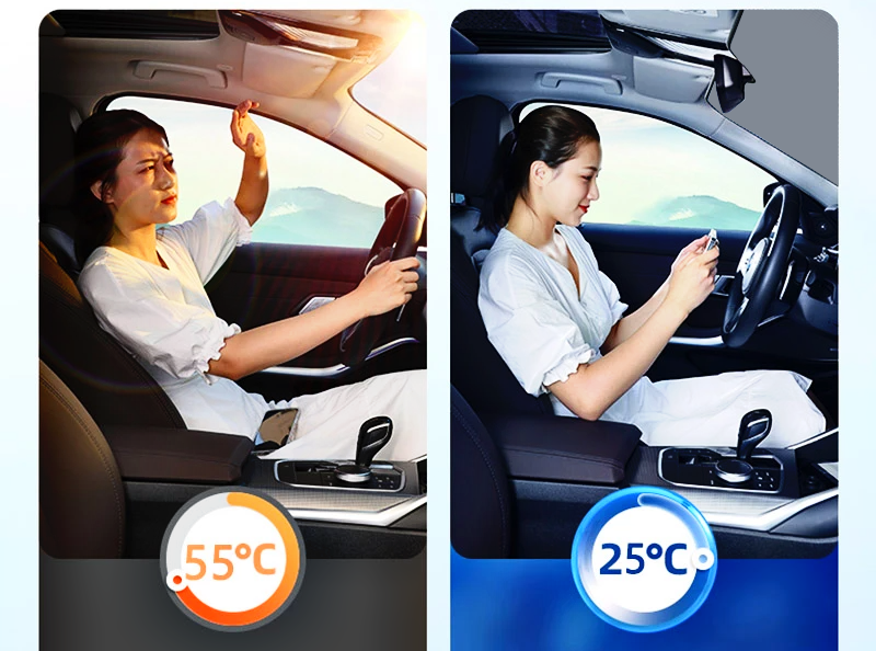 Osłona Mata Na Szybę Alu Antyszronowa 100x250cm + Szczotko Skrobaczka 65cm