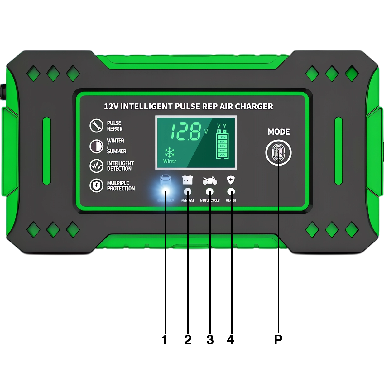 Prostownik SAMOCHODOWY AUTOMATYCZNY Z FUNKCJĄ NAPRAWY AKUMULATORÓW 12V 24V