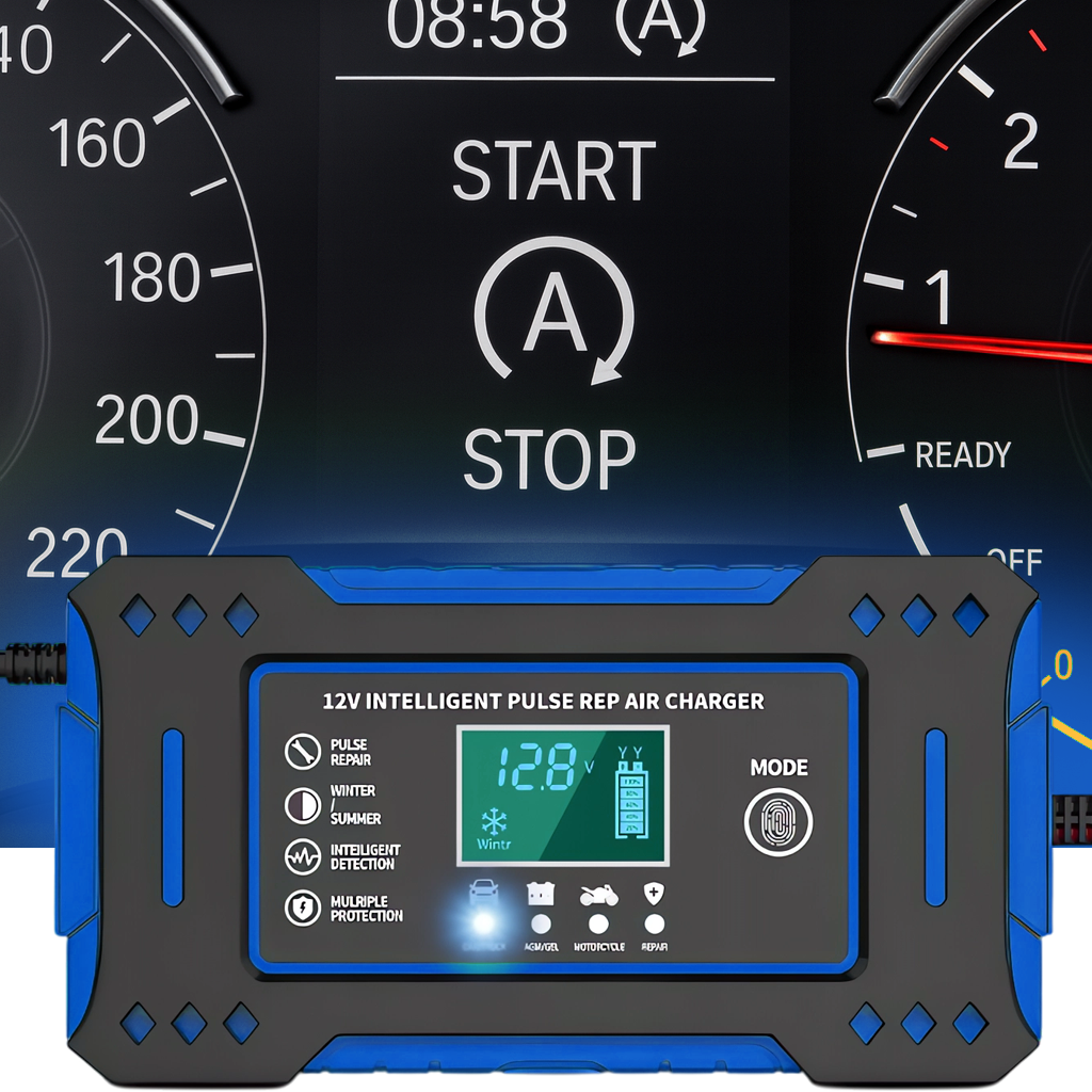 Prostownik Samochodowy 12V 24V Automatyczny z Funkcją Naprawy Akumulatorów