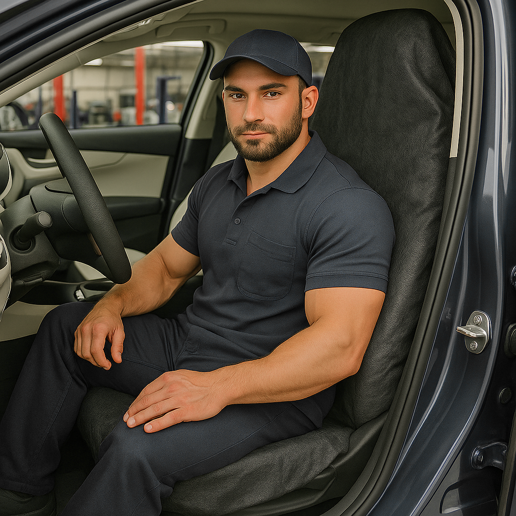 2X POKROWIEC DLA MECHANIKÓW OCHRONNY NA FOTELE FOTEL DO SAMOCHODU AUTA