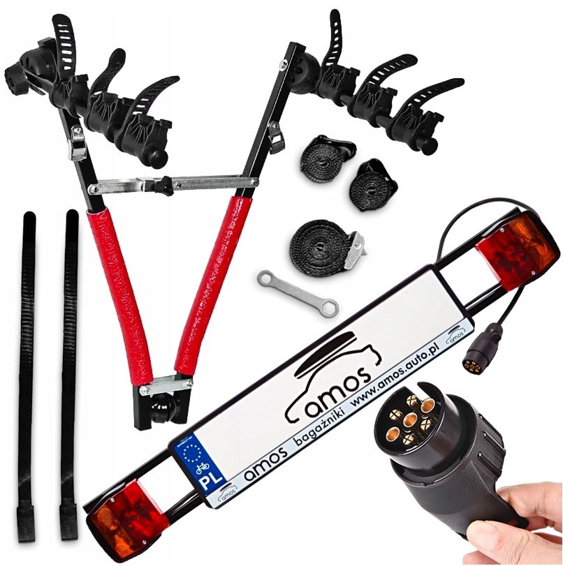 BAGAŻNIK UCHWYT ROWEROWY NA HAK 3 ROWERY + LISTWA