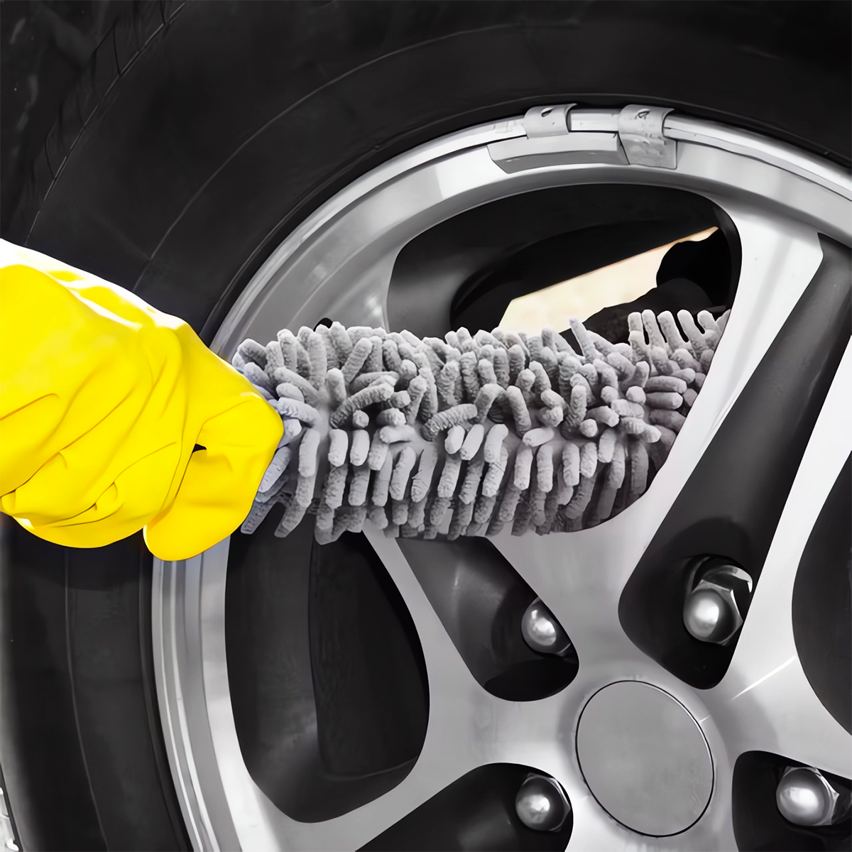 Szczotka Do Czyszczenia Felg Mycia Detailingowa Mikrofibra 34cm Elastyczna