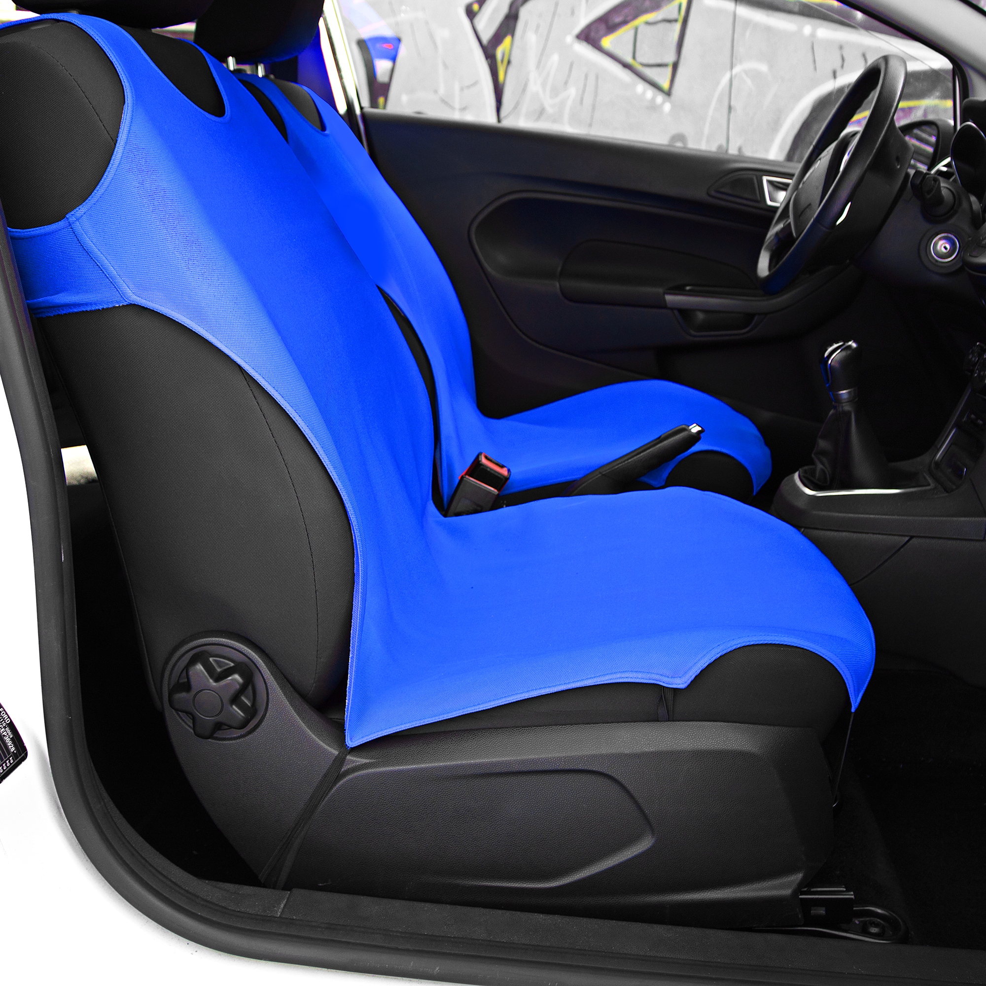 KOSZULKI POKROWCE SAMOCHODOWE TYŁ PRZÓD NIEBIESKIE