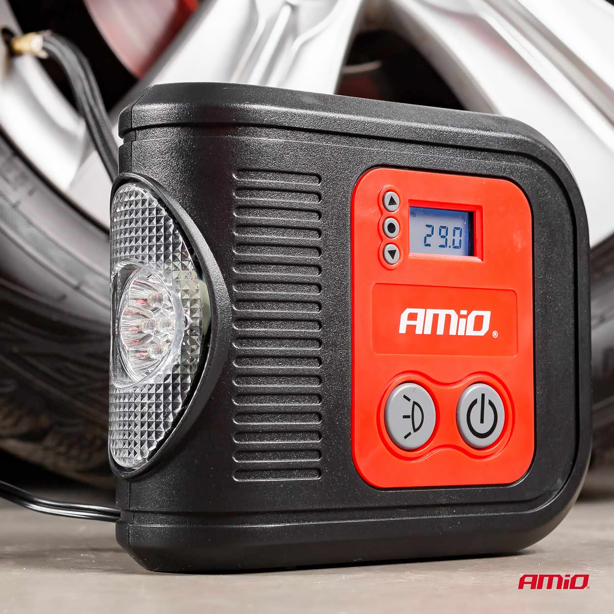 Kompresor Samochodowy Cyfrowy LED LCD 12V 150 PSI 10 BAR Pompka Sprężarka