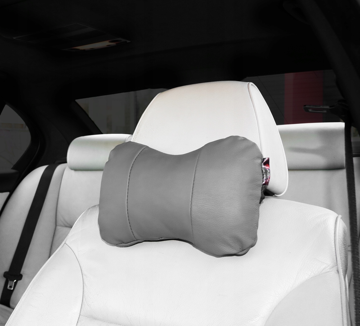 PODUSZKA NA ZAGŁÓWEK DO AUTA POD KARK SKÓRA
