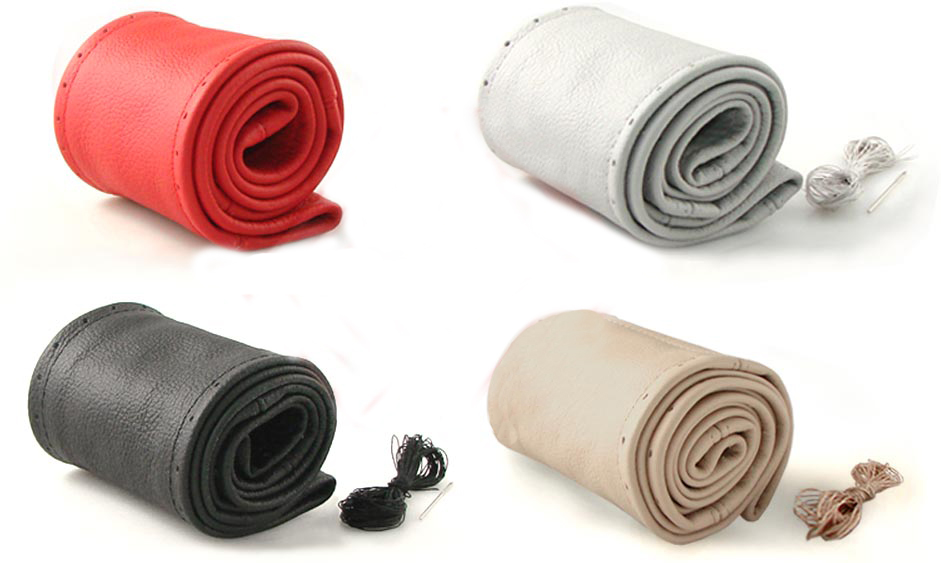 POKROWIEC NA KIEROWNICE ZE SKÓRY BUS VAN SUV TIR