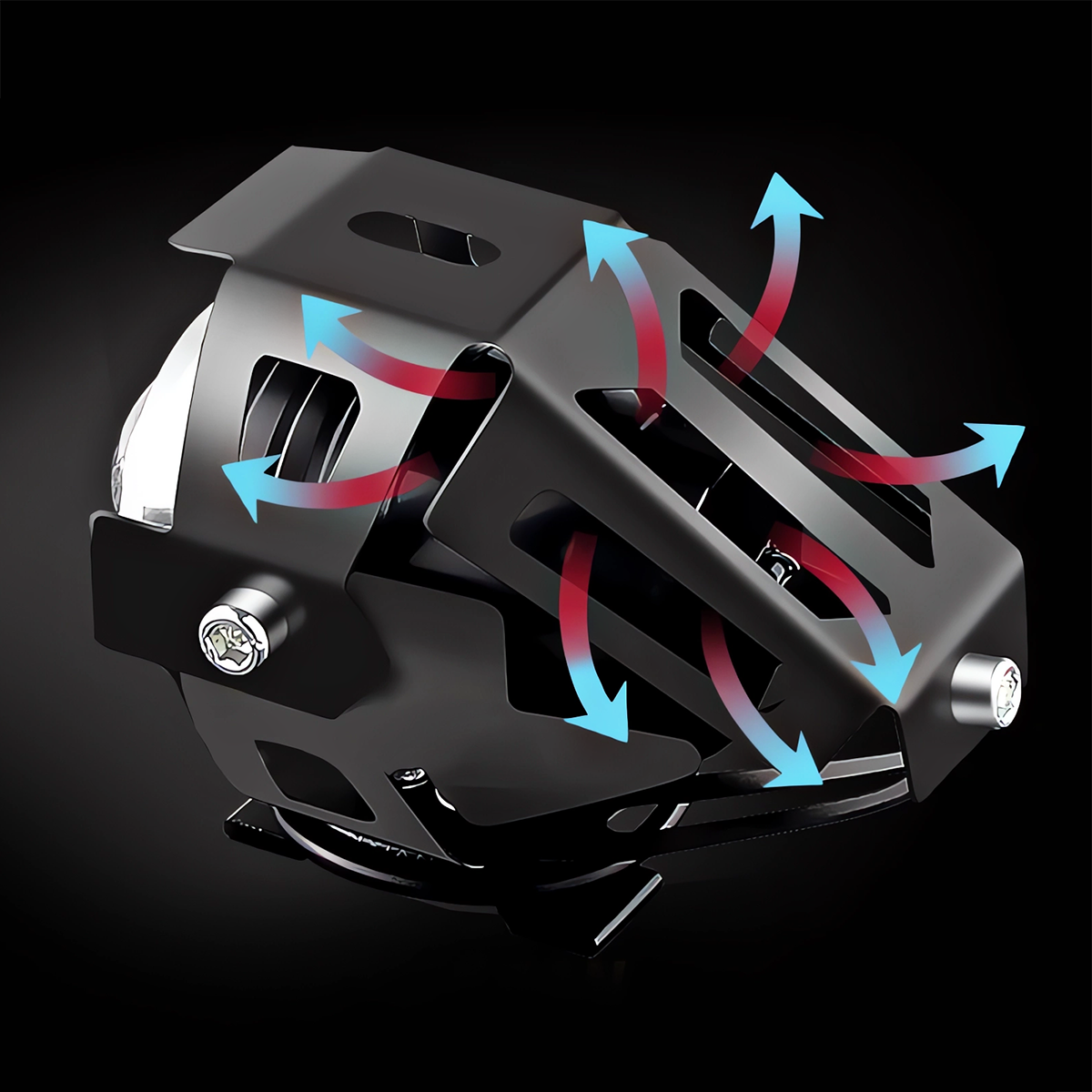 Halogeny LED Motocyklowe Lightbary Soczewka Lampa Halogen Czarne U5 3000LM