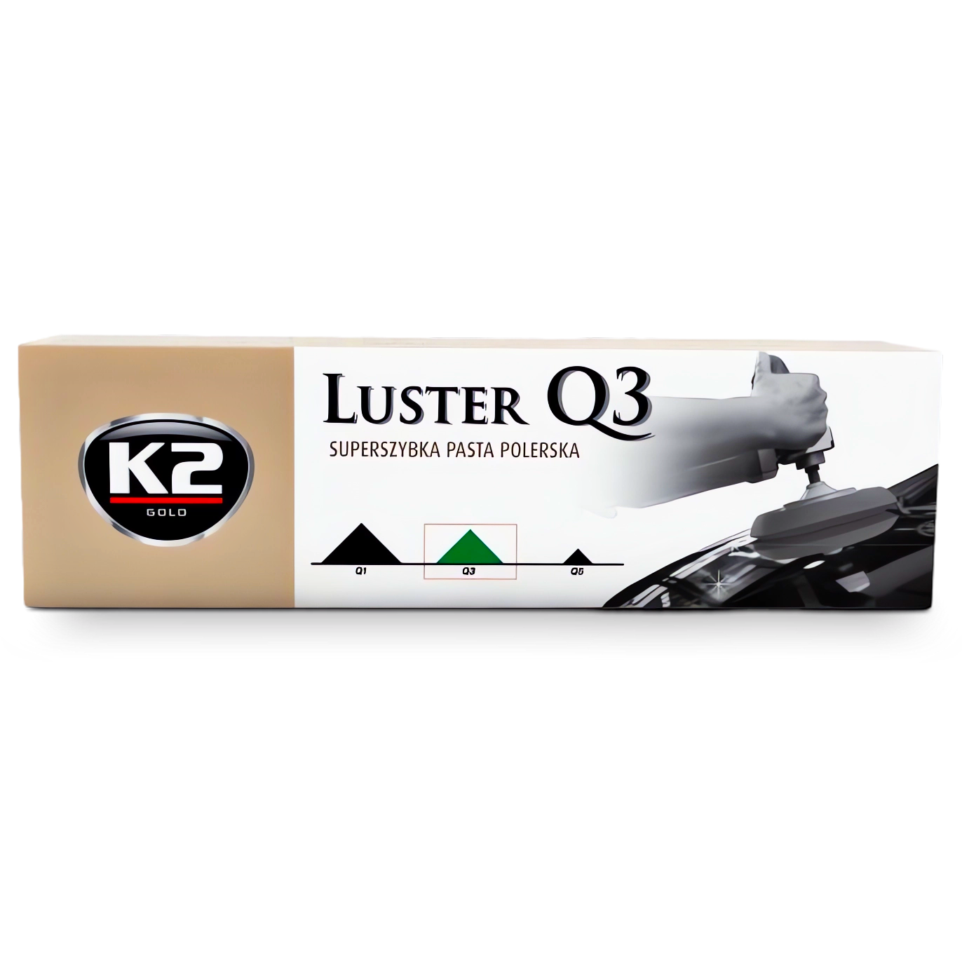 K2 LUSTER Q3 100 G SUPERSZYBKA PASTA POLERSKA DO USUWANIA RYS POLEROWANIA