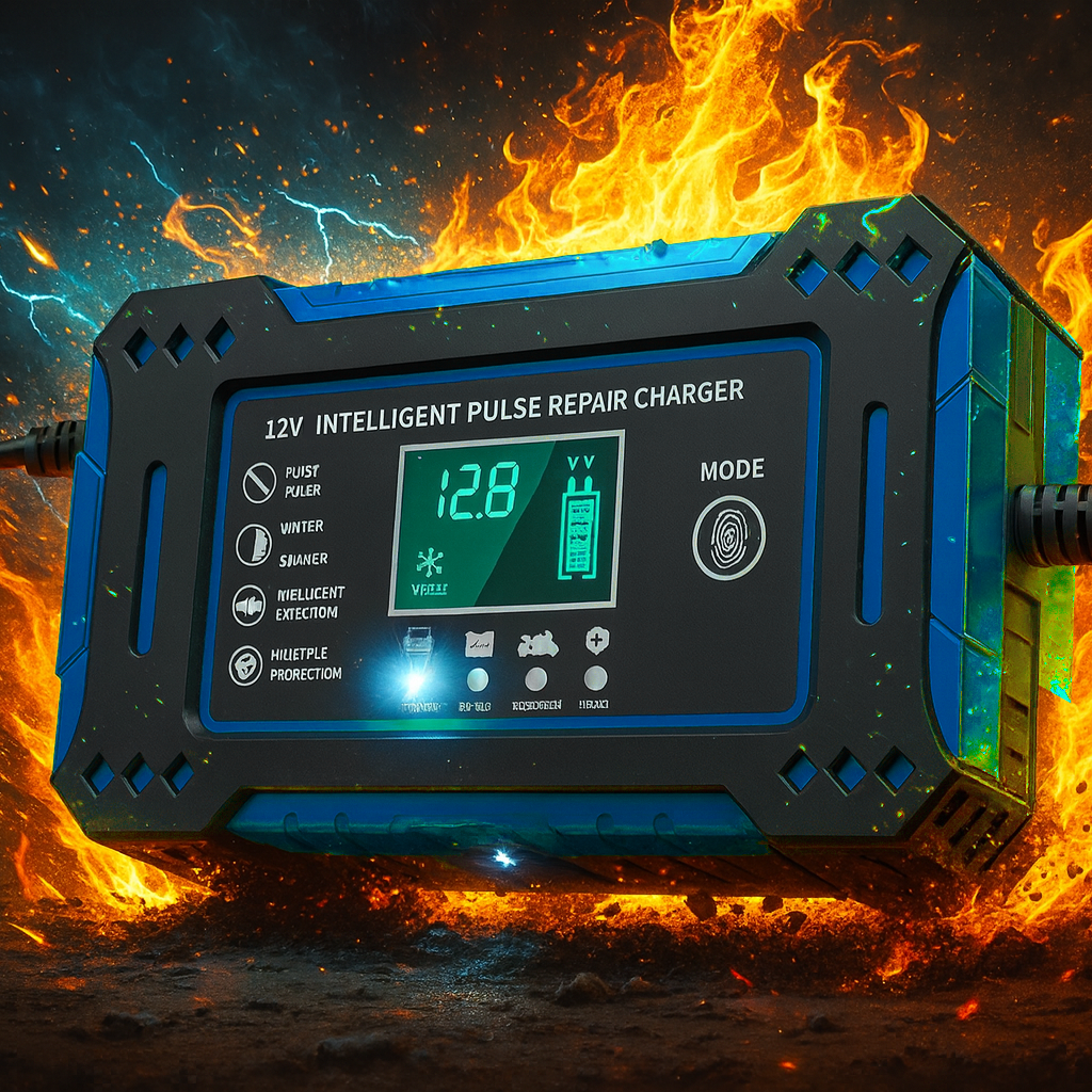 Prostownik Samochodowy 12V 24V Automatyczny z Funkcją Naprawy Akumulatorów