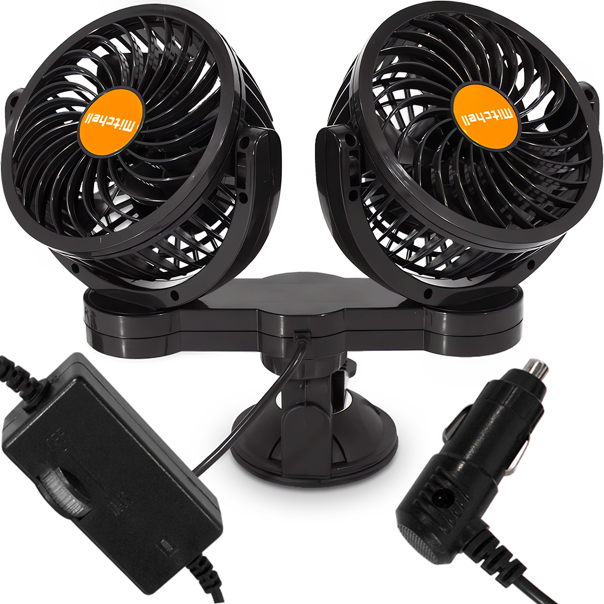 Wiatrak Samochodowy Turbo 24V Podwójny Wentylator Do Gniazda Zapalniczki