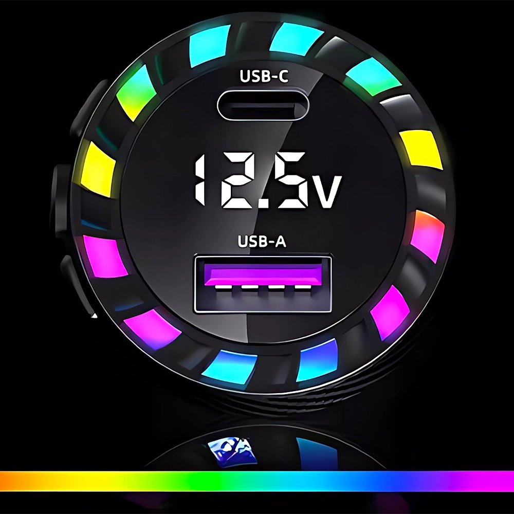 ŁADOWARKA SAMOCHODOWA USB-C 15W USB-A 15W DO GNIAZDA ZAPALNICZKI SZYBKA