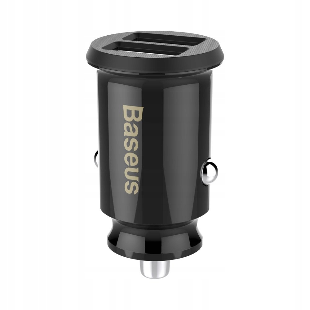 BASEUS MINI ŁADOWARKA SAMOCHODOWA 2x USB LED