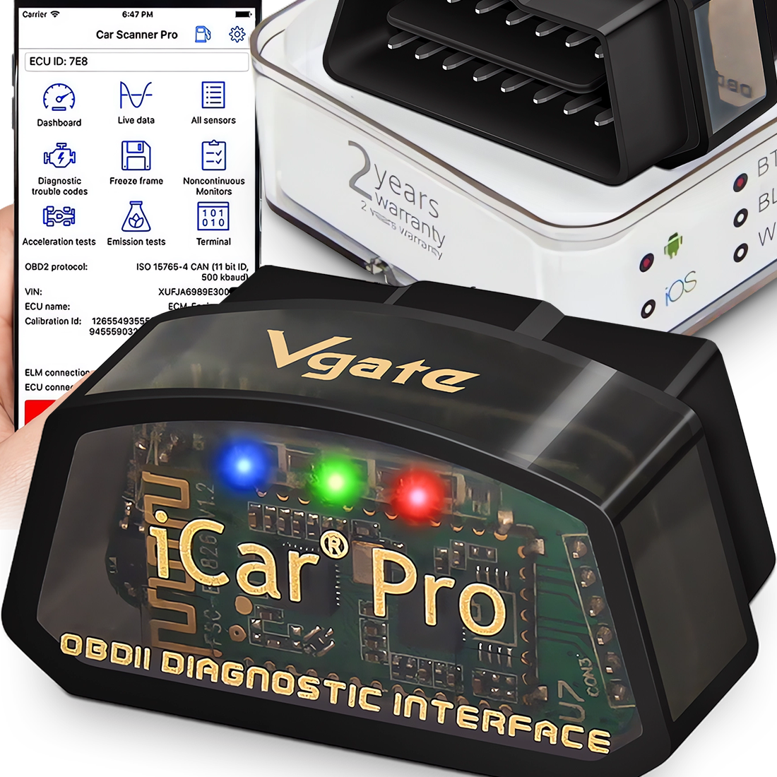 Interfejs Diagnostyczny Vgate iCar Pro BT3.0 OBD2 ELM327 Kasowanie Błędów