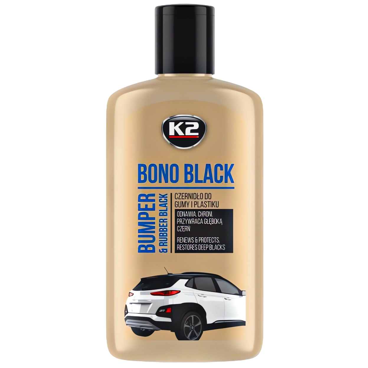 Zestaw Do Odnawiania Plastików Gumy Czernidło Gąbka Aplikator K2 Bono Black