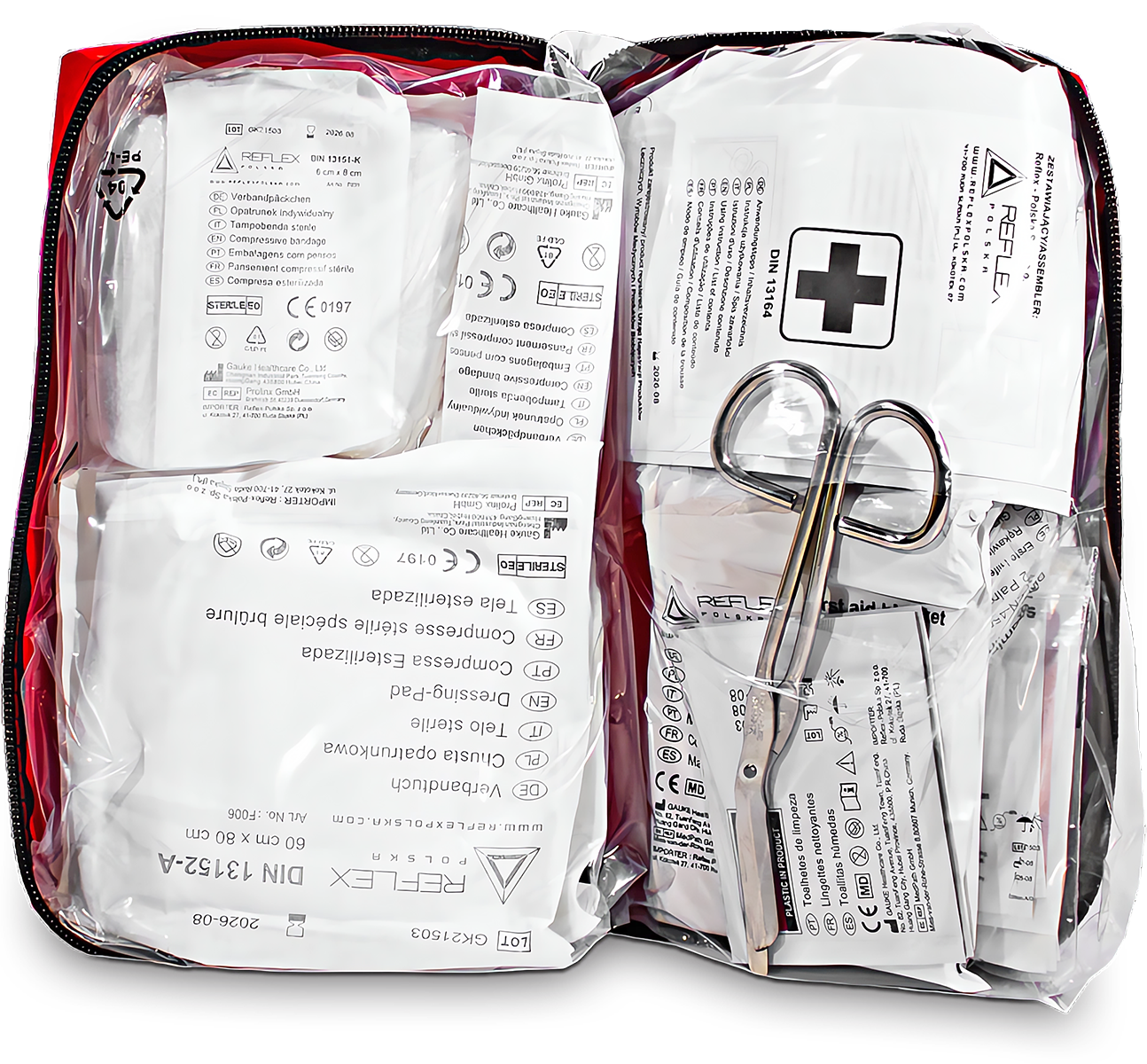 GAŚNICA 1KG APTECZKA DIN13164 OGNIOCHRON + MOCOWANIE DO BAGAŻNIKA NA RZEP