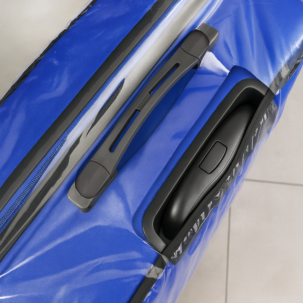 POKROWIEC OCHRONNY NA ŚREDNIĄ WALIZKĘ PODRÓŻNĄ ETUI BAGAŻ PRZEŹROCZYSTY